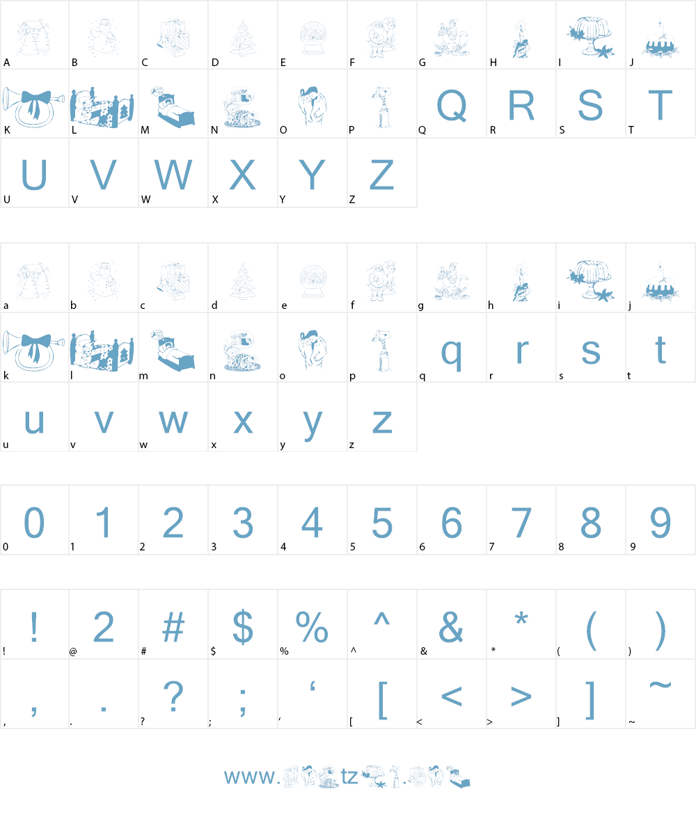 KR Christmas 2002 Dings 1 Font Character